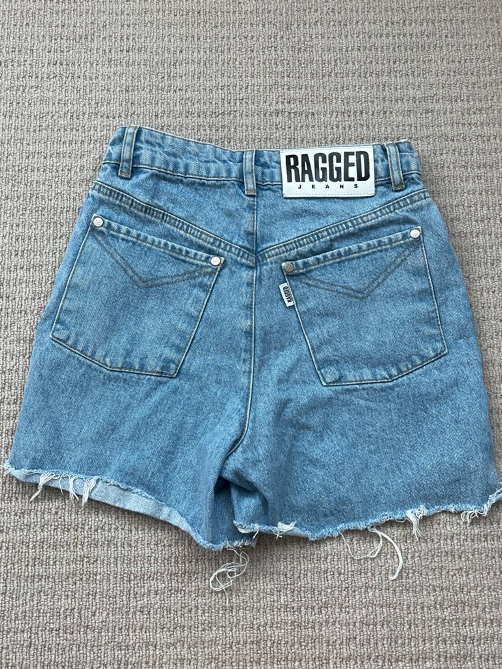 Ragged Priest blue high rise denim shorts
